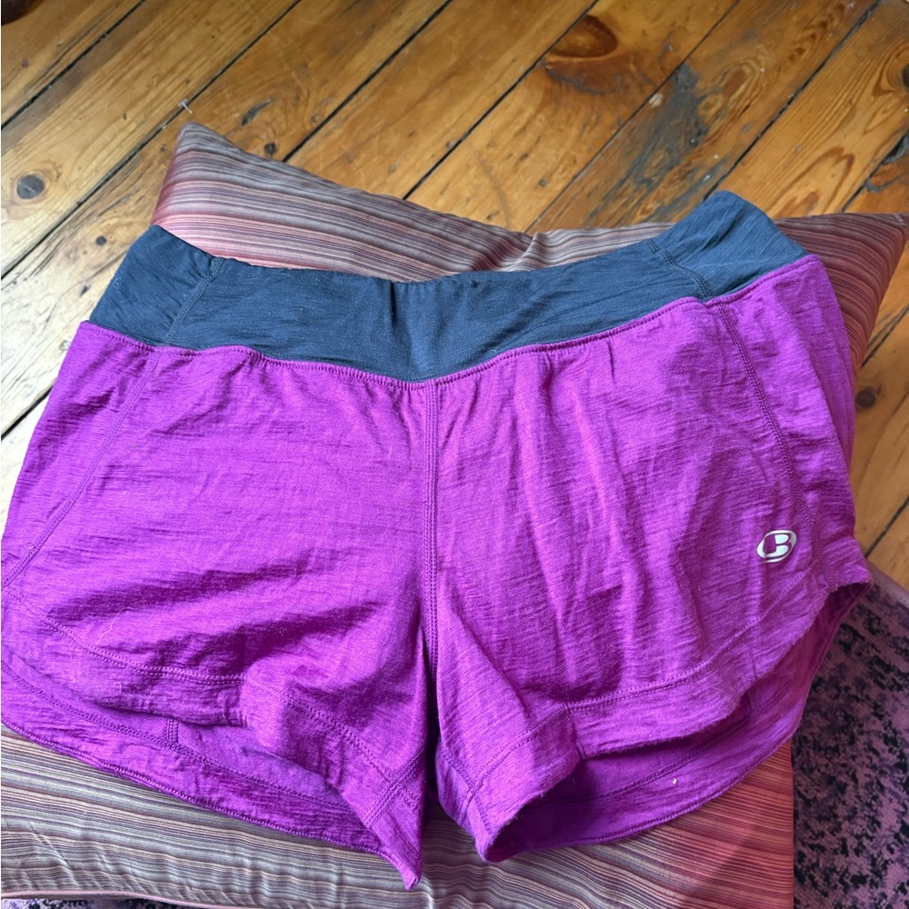 Icebreaker Women's Purple and Gray Athletic Shorts